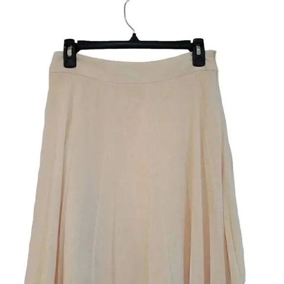 Banana Republic Women's Peach Poly Layered Chiffon Lined A-Line Skirt - Picture 2 of 10